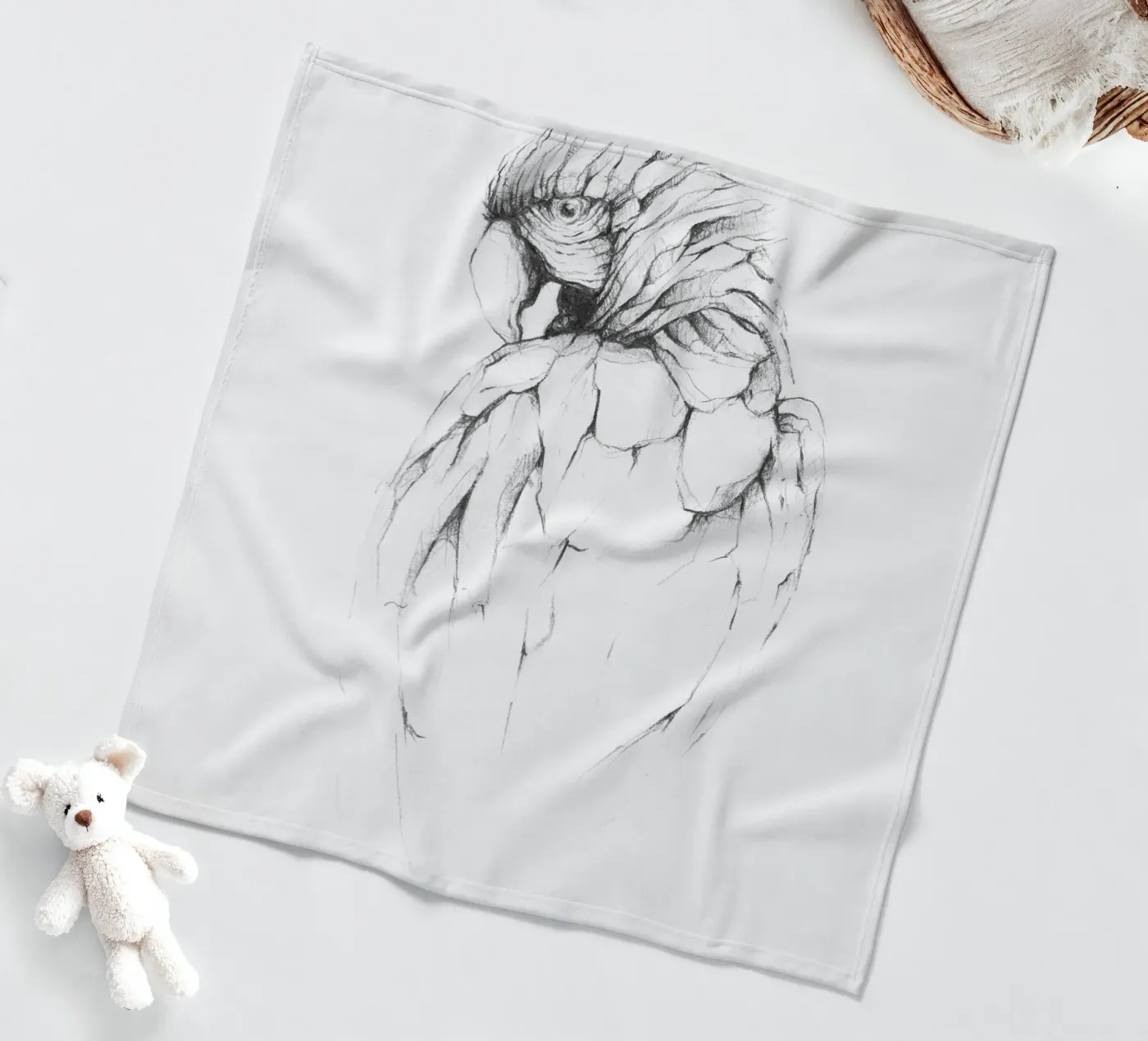 Papagei Fleecedecke von mikekoubou