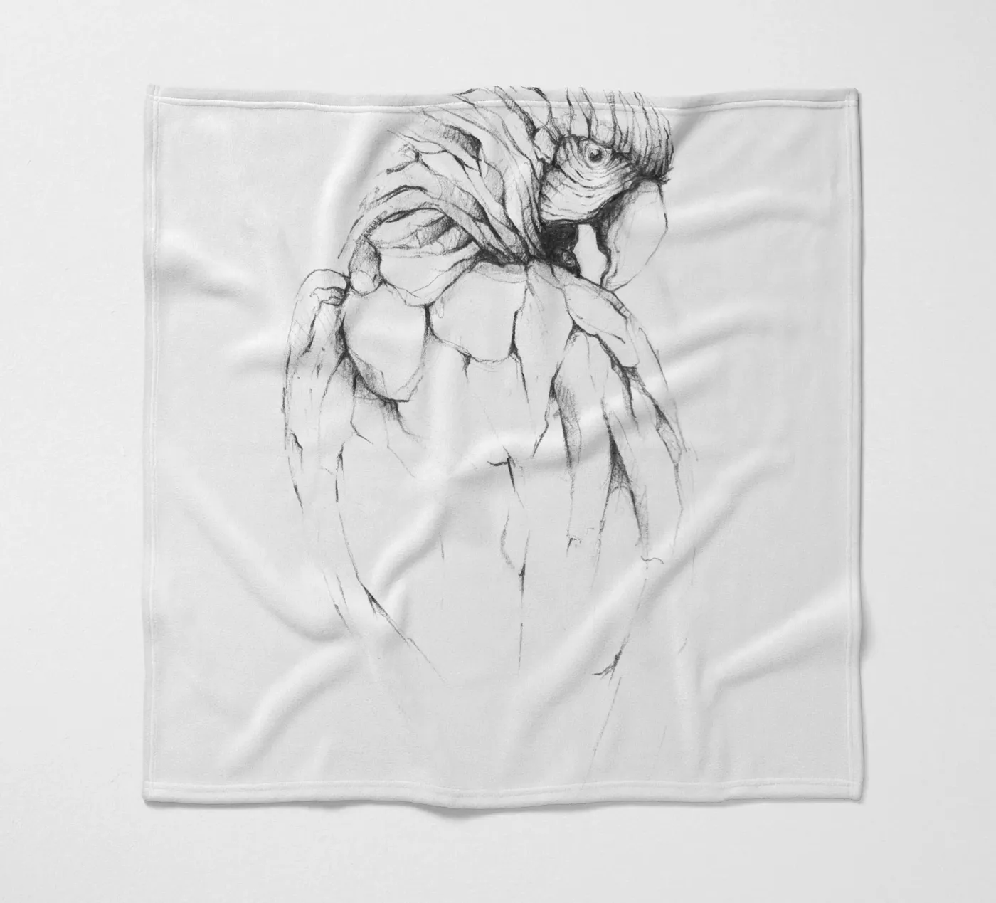 Papagei Fleecedecke von mikekoubou