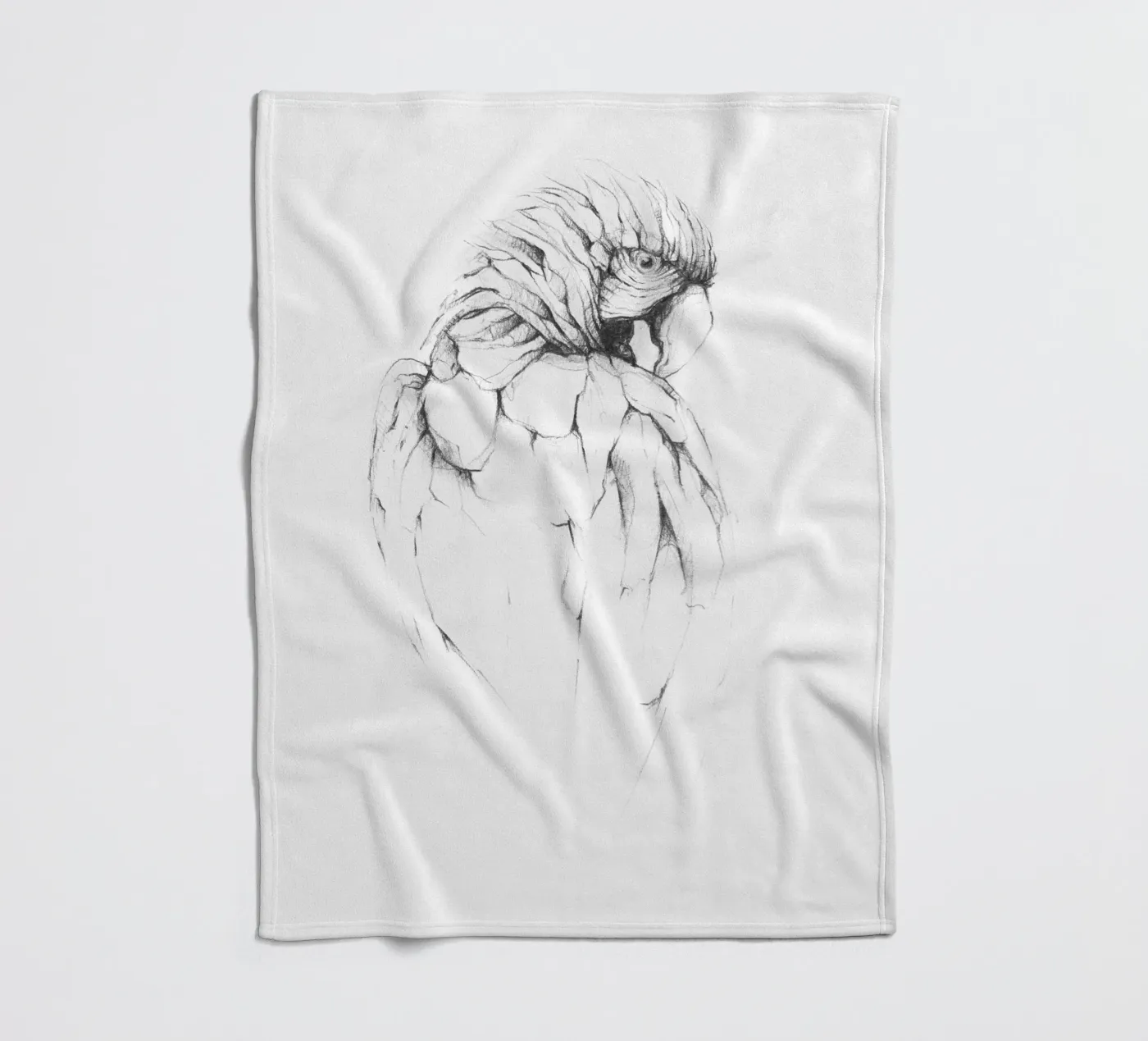 Papagei Fleecedecke von mikekoubou