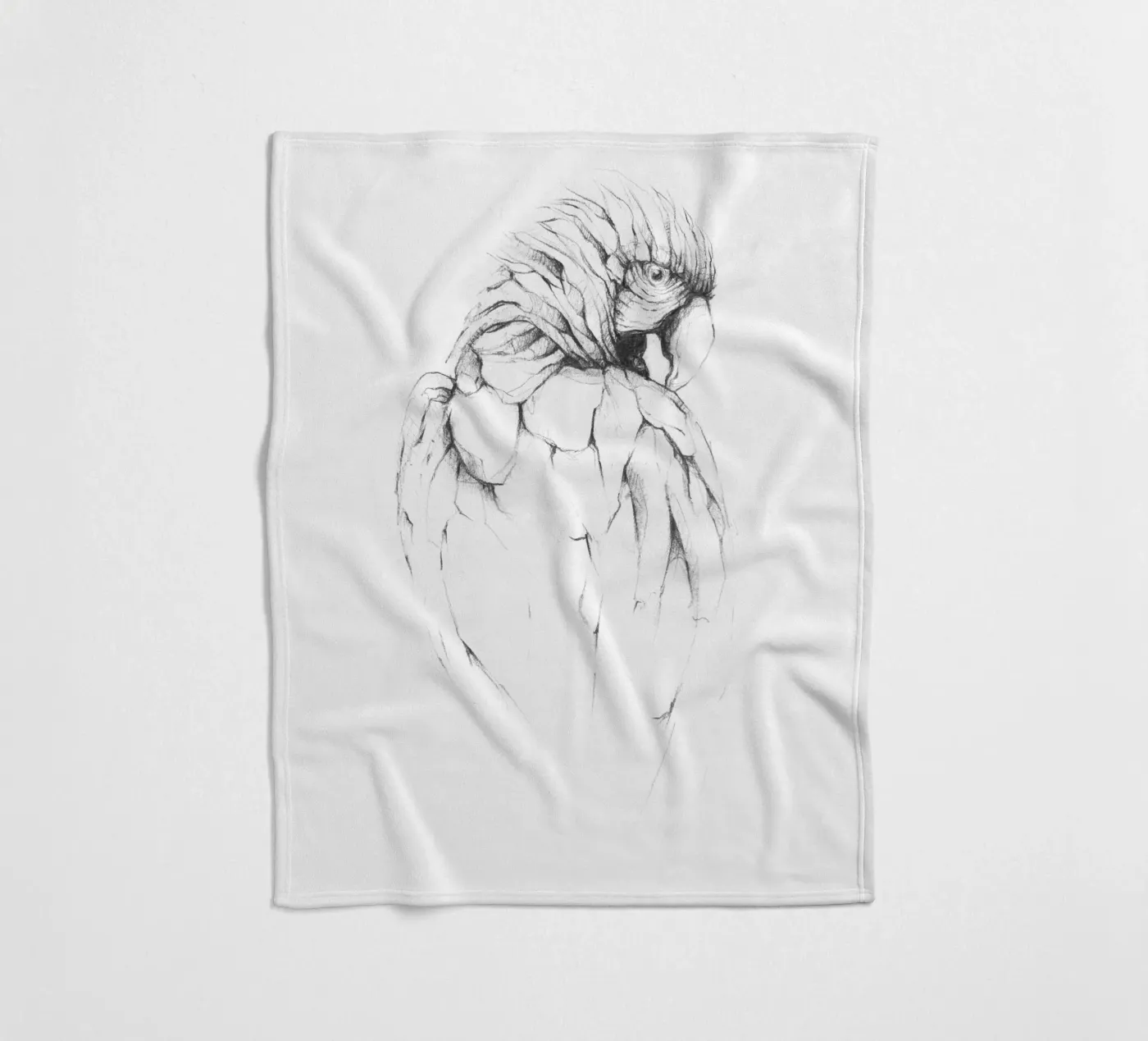 Papagei Fleecedecke von mikekoubou