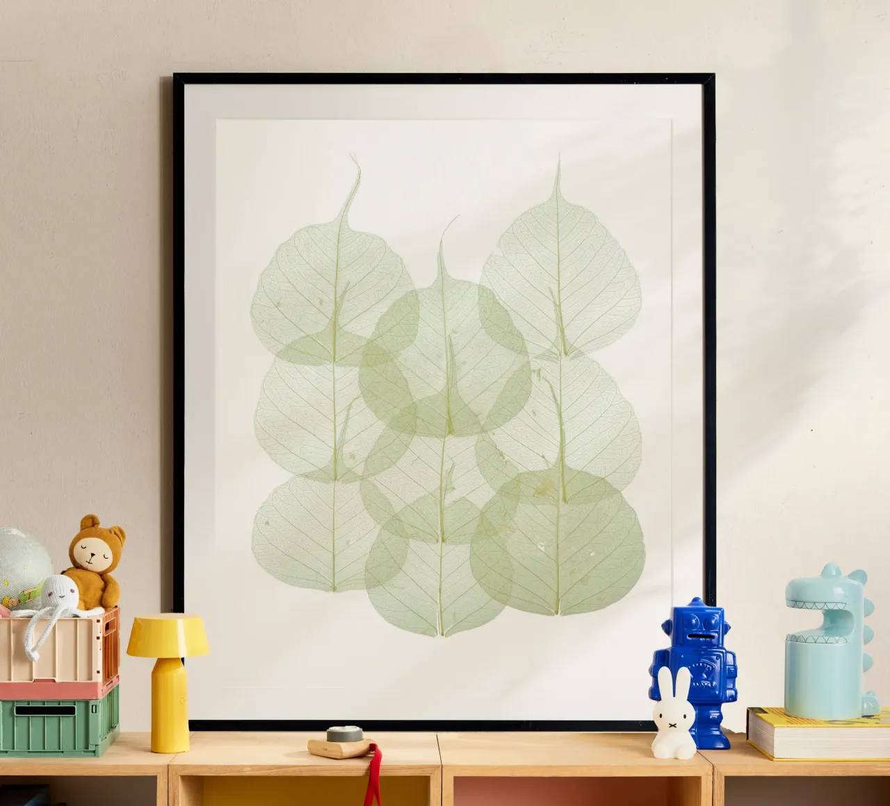 L'intricatezza della natura: Foglie verdi con venature poster da Curious Collections by Marielle Leenders