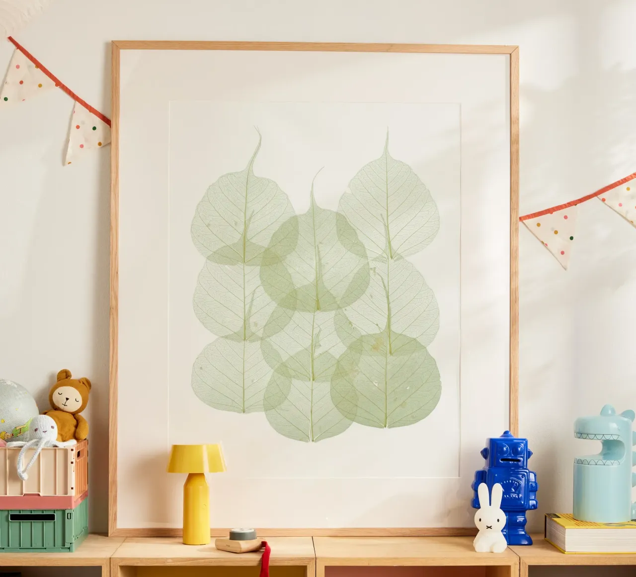 L'intricatezza della natura: Foglie verdi con venature poster da Curious Collections by Marielle Leenders