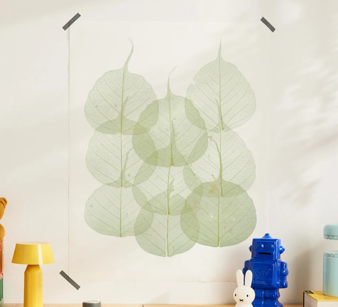 L'intricatezza della natura: Foglie verdi con venature poster da Curious Collections by Marielle Leenders