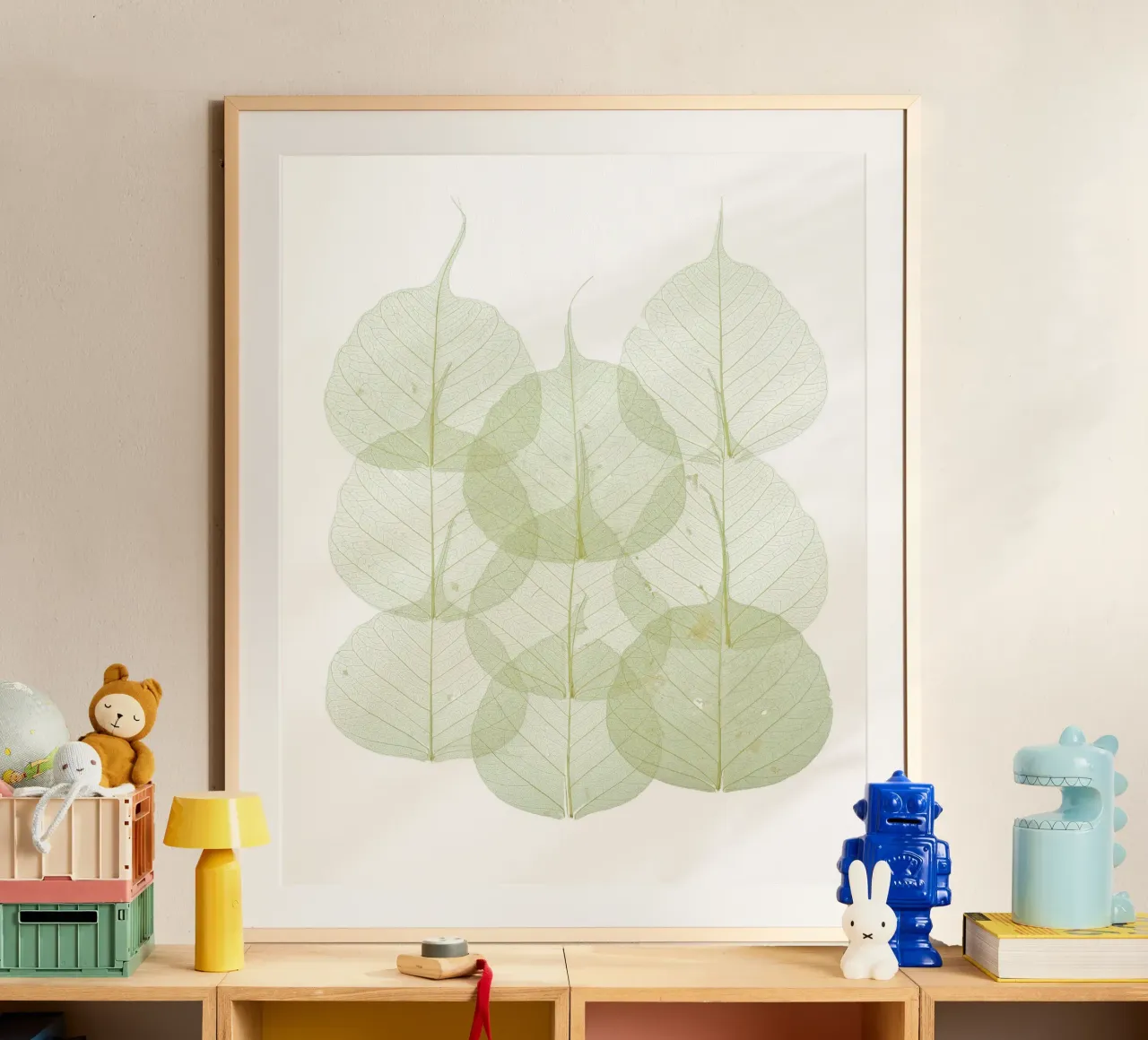 L'intricatezza della natura: Foglie verdi con venature poster da Curious Collections by Marielle Leenders