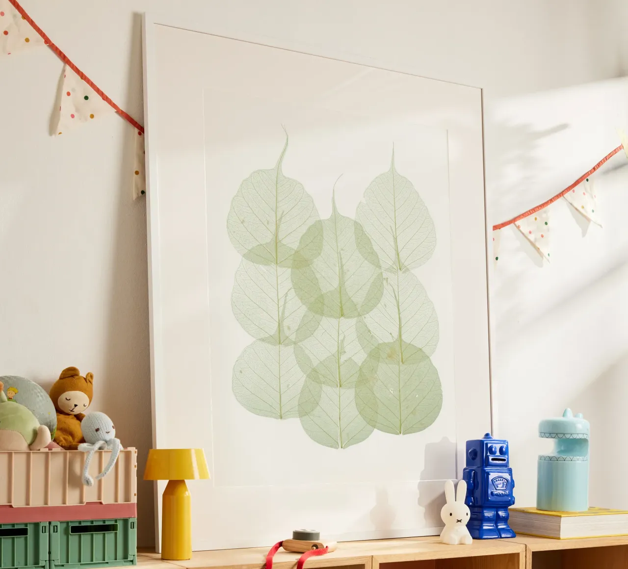 L'intricatezza della natura: Foglie verdi con venature poster da Curious Collections by Marielle Leenders