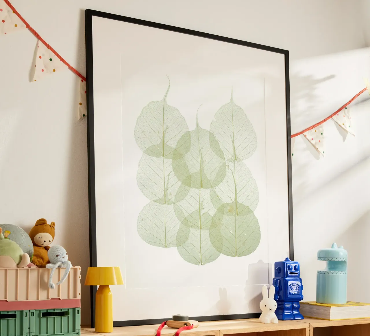 L'intricatezza della natura: Foglie verdi con venature poster da Curious Collections by Marielle Leenders