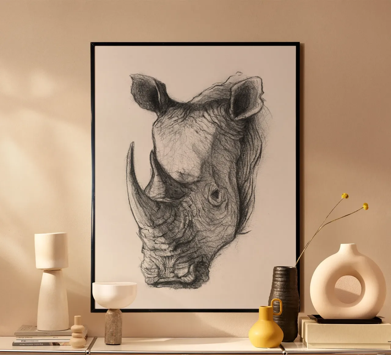 Rhino poster con telaio in plastica da mikekoubou