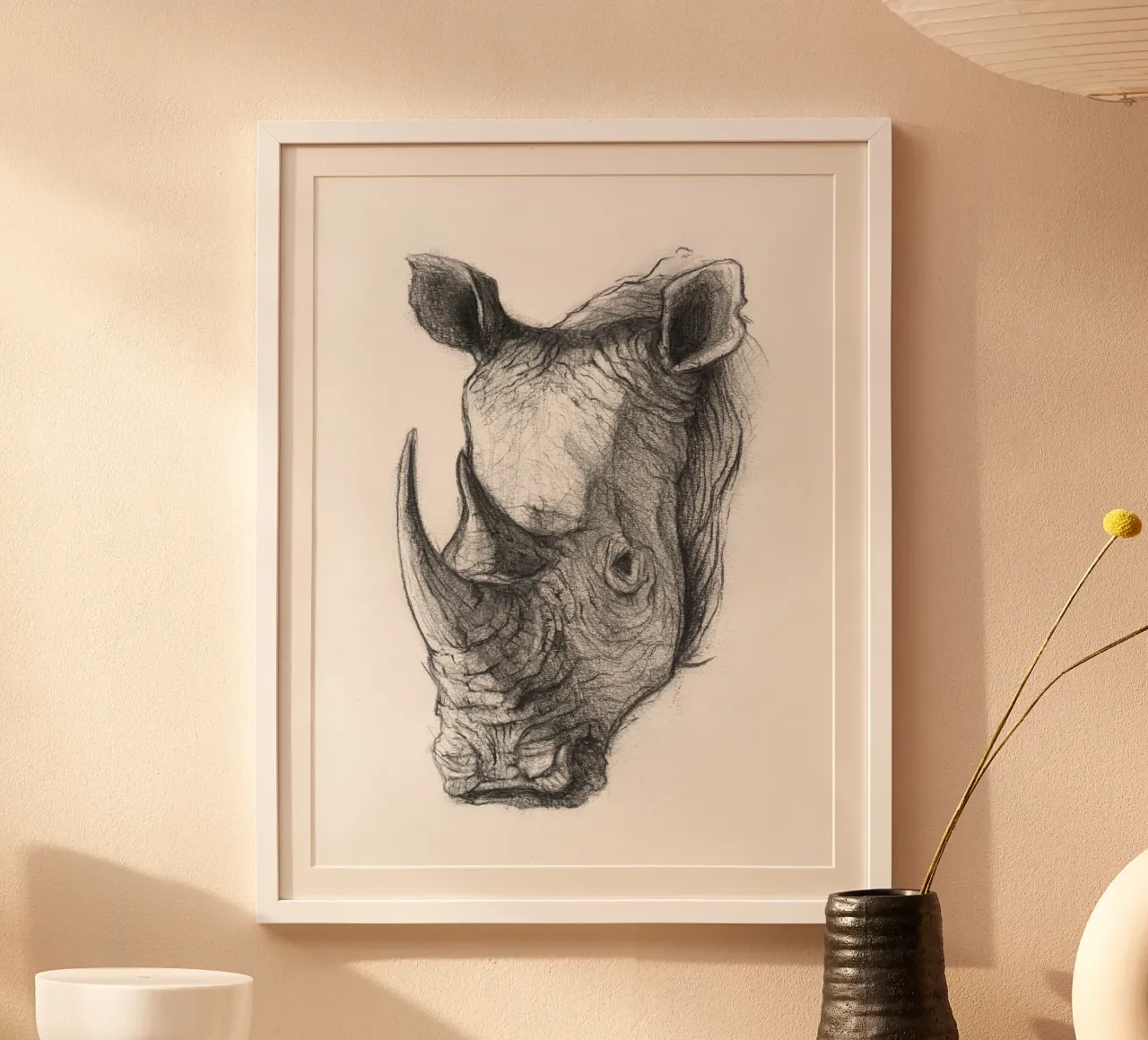 Rhino poster con telaio in plastica da mikekoubou