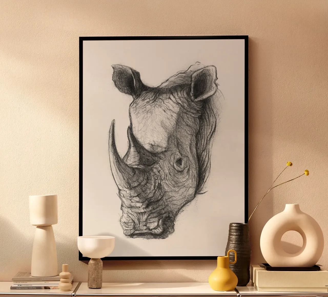 Rhino poster con telaio in plastica da mikekoubou