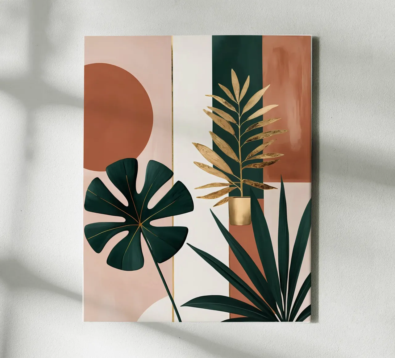 Gouden Uur Oase canvas met Baklijst van inspirational quote