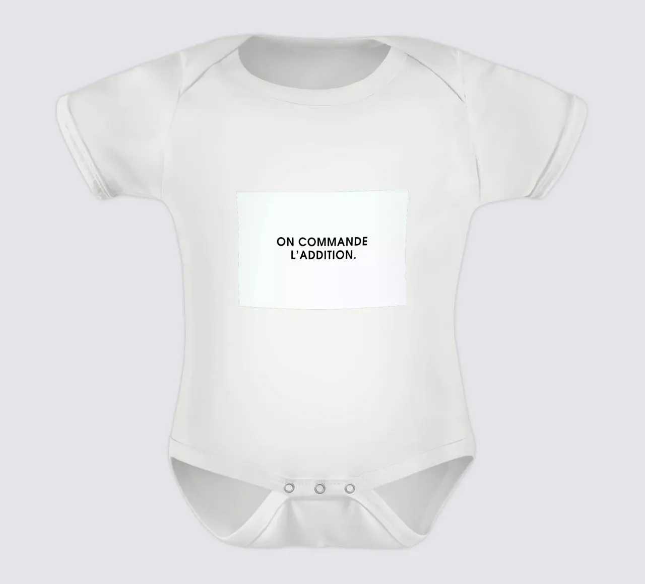 On commande l'addition - White Kurzarm Babybody von Intertitres