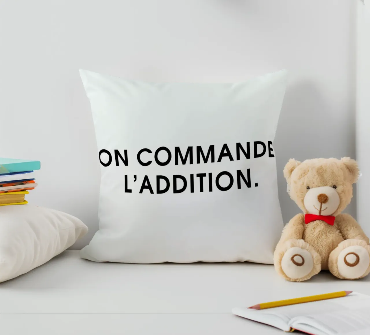 On commande l'addition - White cuscino da Intertitres