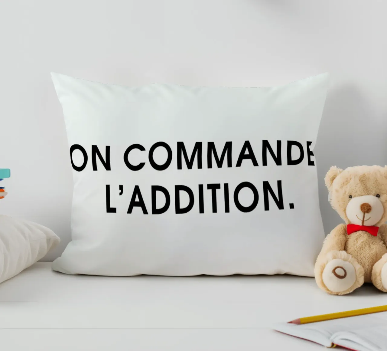 On commande l'addition - White cuscino da Intertitres