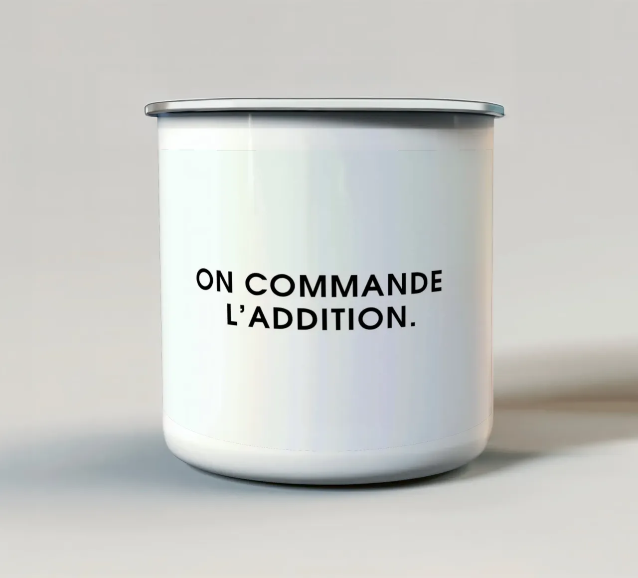 On commande l'addition - White tazza in smalto da Intertitres