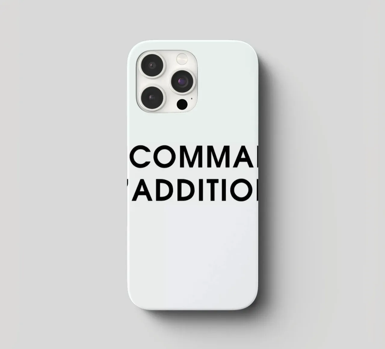 On commande l'addition - White cover iphone da Intertitres