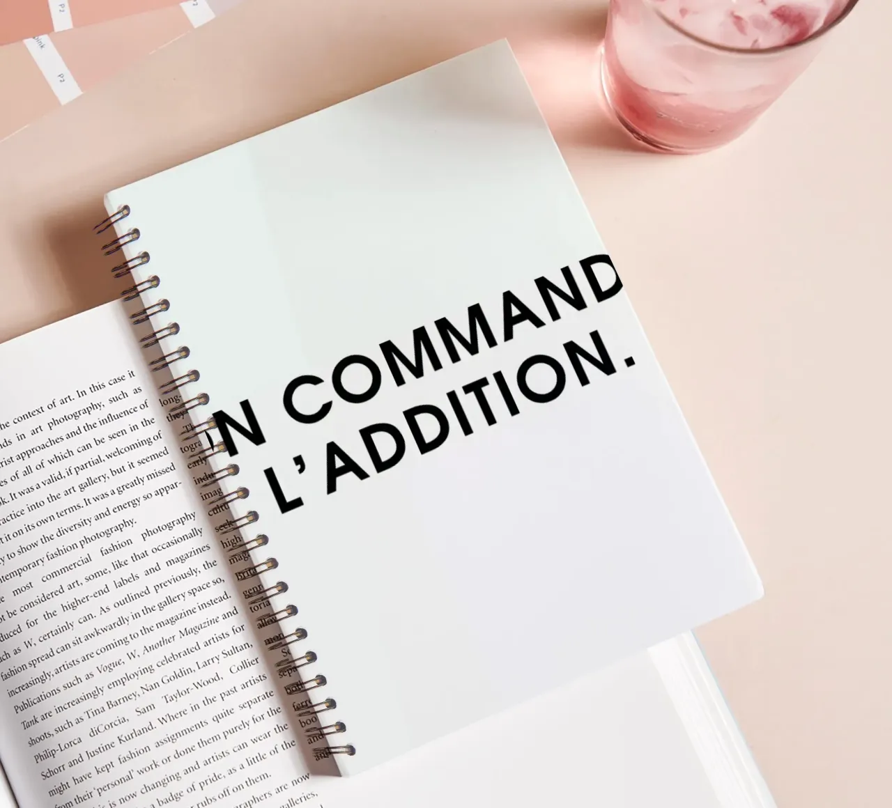On commande l'addition - White diario ad anelli da Intertitres