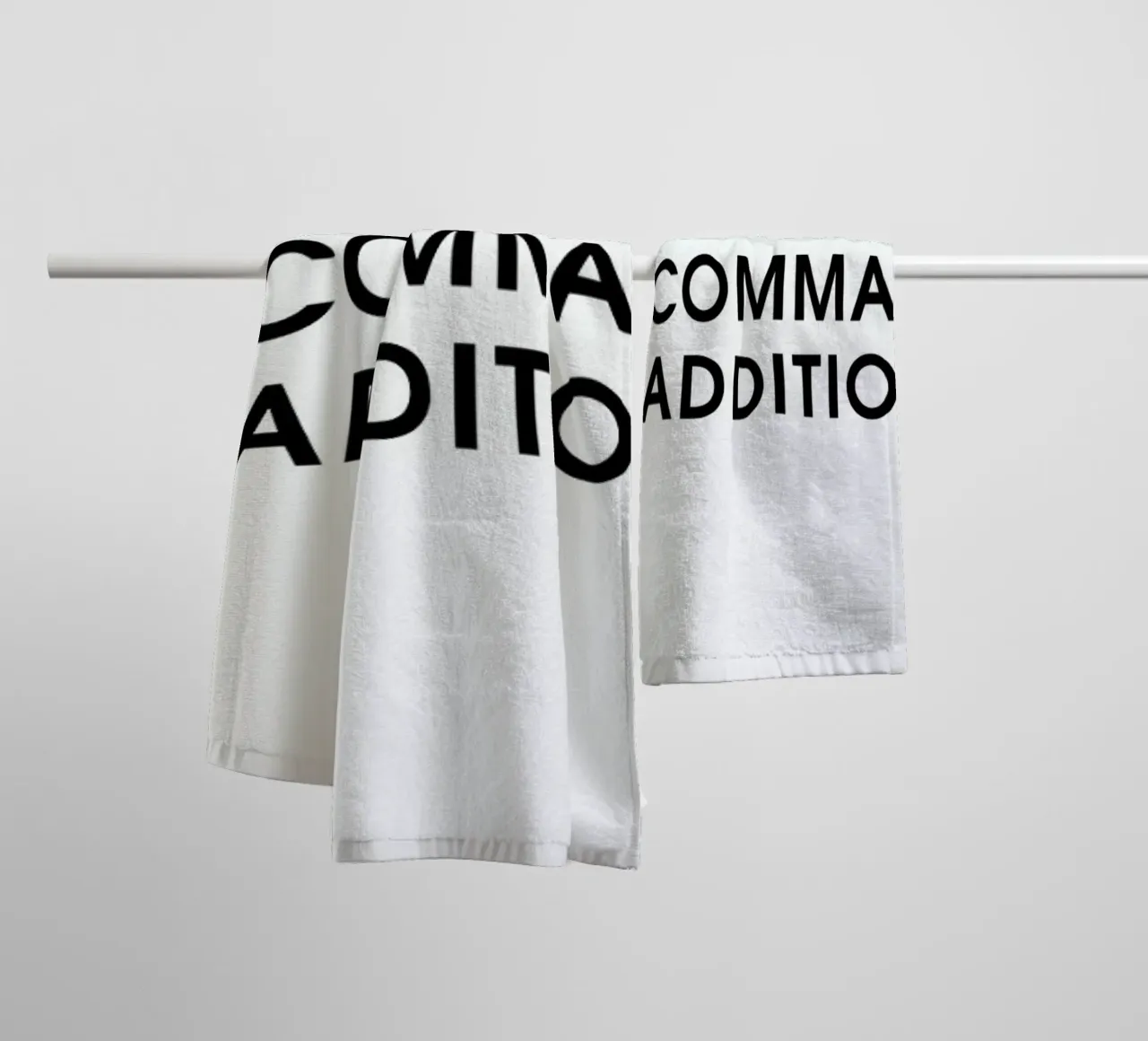 On commande l'addition - White Handtuch von Intertitres