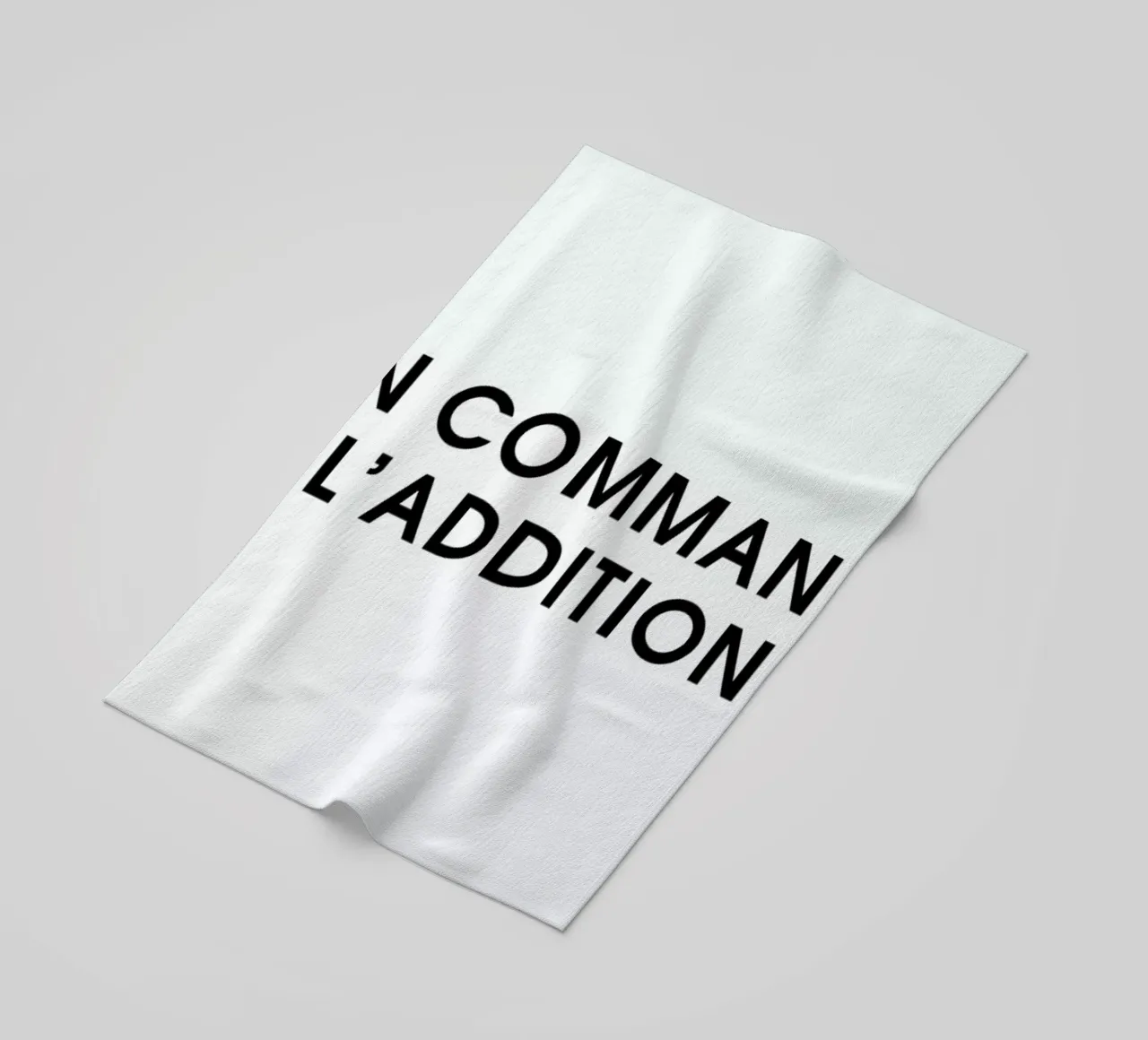 On commande l'addition - White telo mare da Intertitres