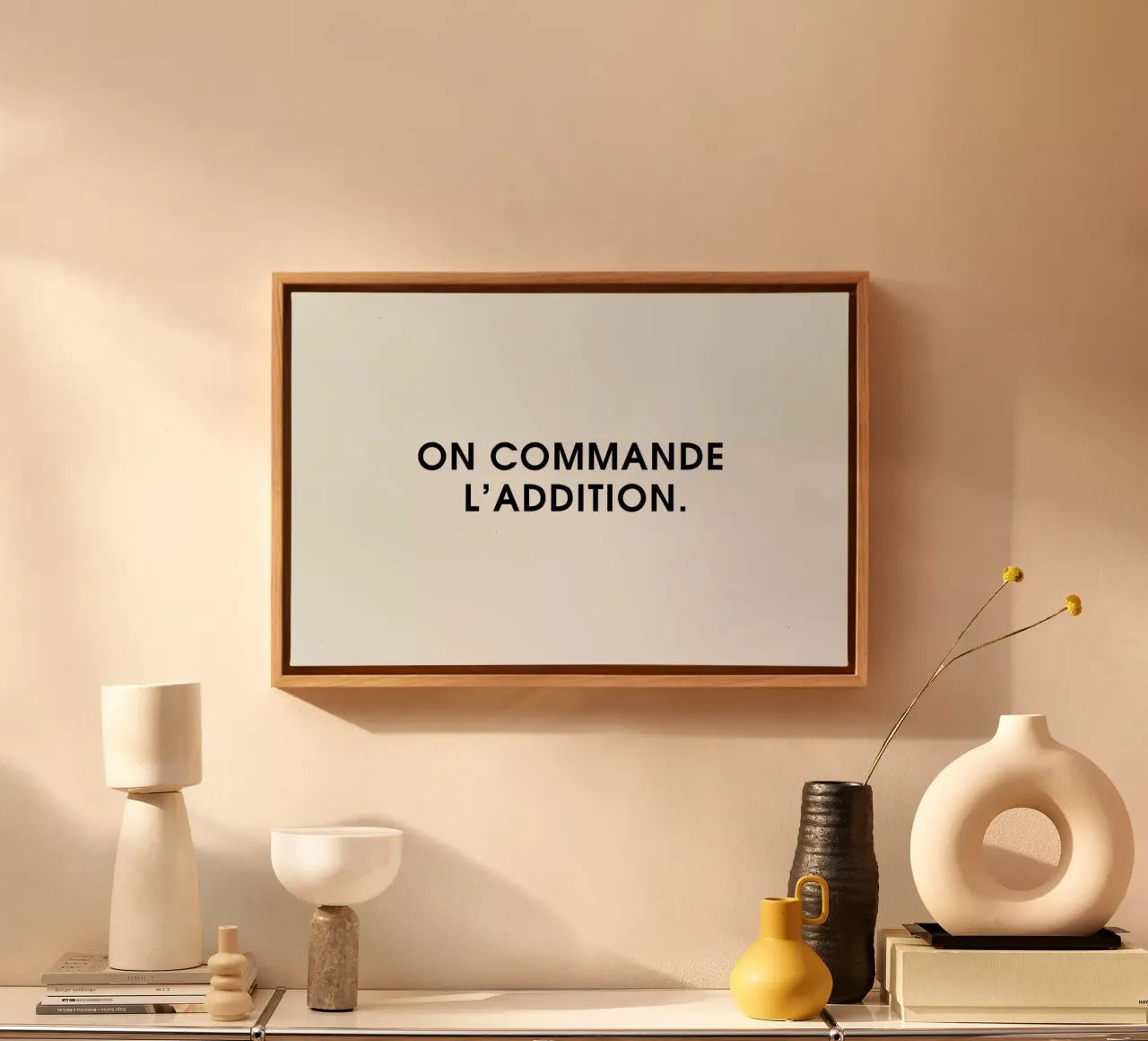 On commande l'addition - White tela da Intertitres