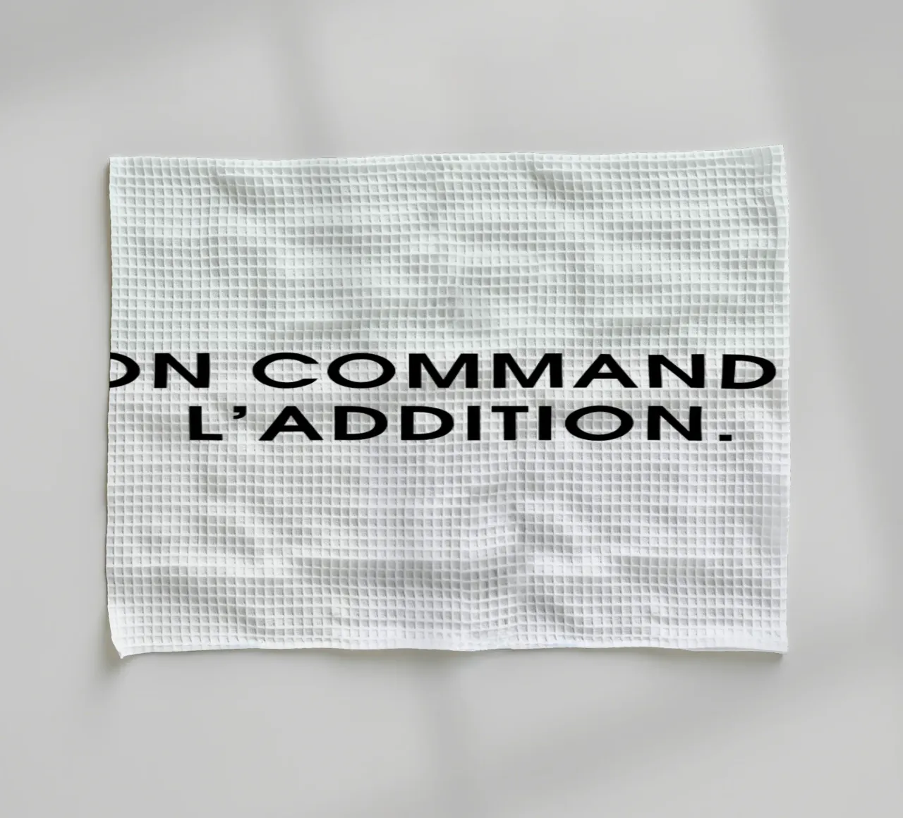 On commande l'addition - White canovaccio da cucina da Intertitres