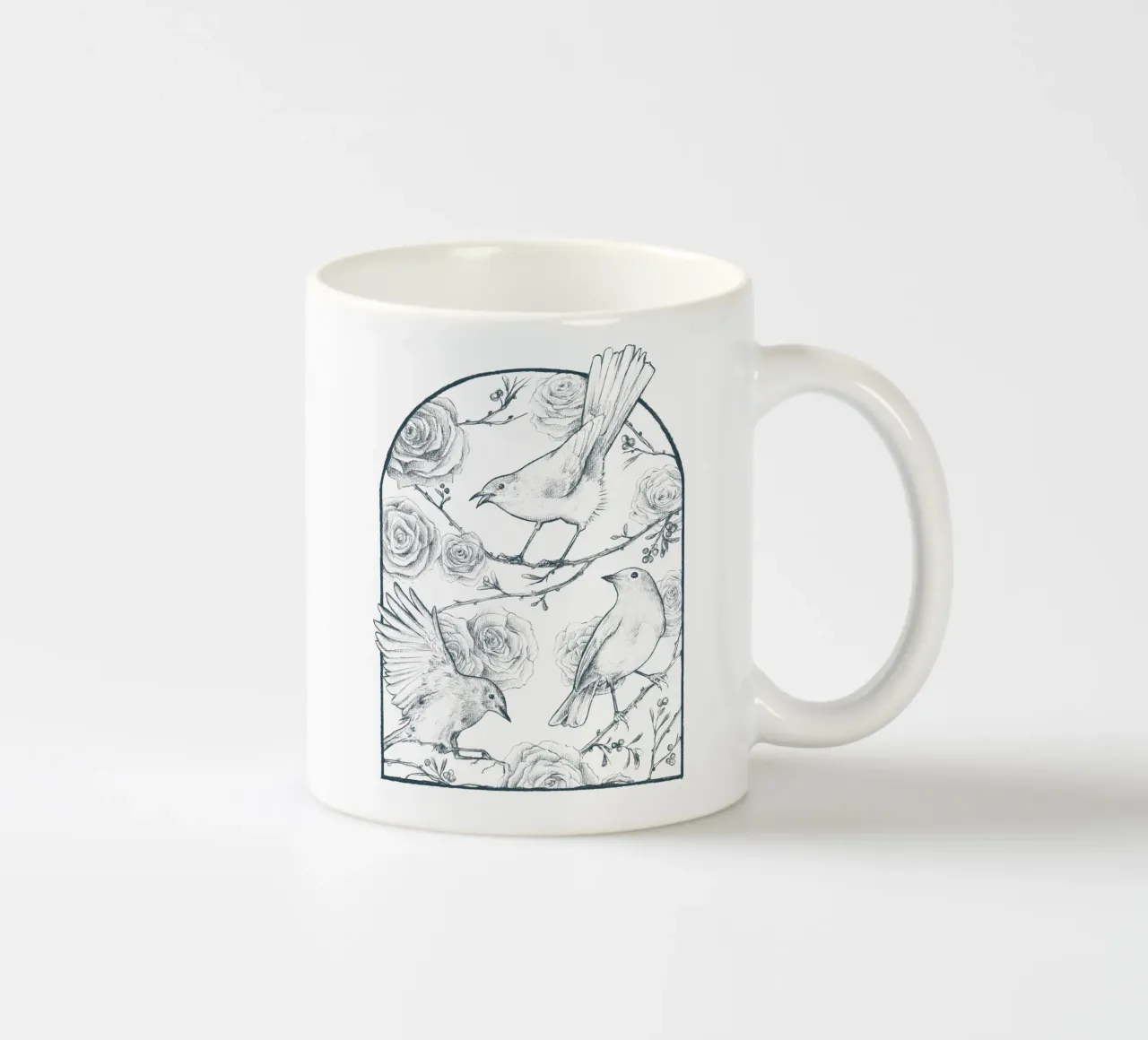 Pettirosso tazza in ceramica da mikekoubou