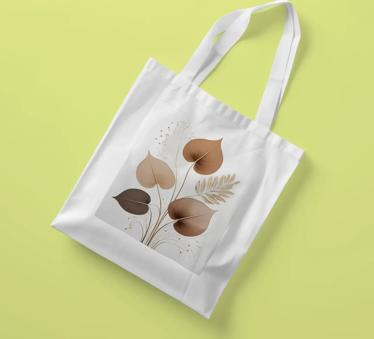 Toni della terra Botanico astratto borsa in juta da Artistic-shop