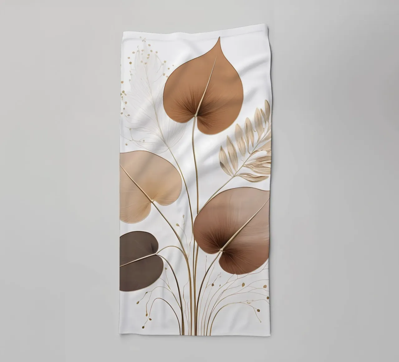 Toni della terra Botanico astratto asciugamano da bagno da Artistic-shop