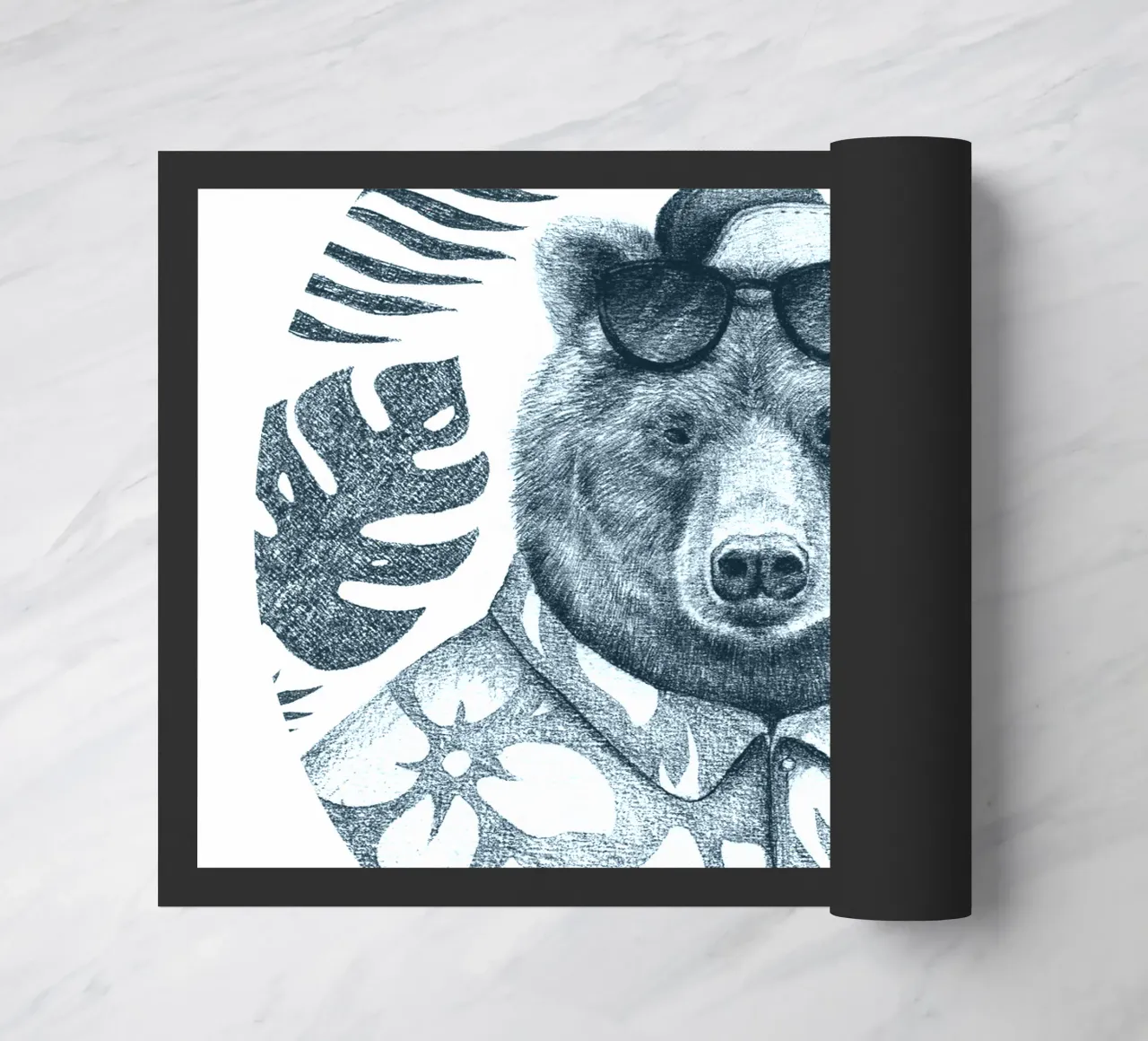 Summer Bear doormat by mikekoubou