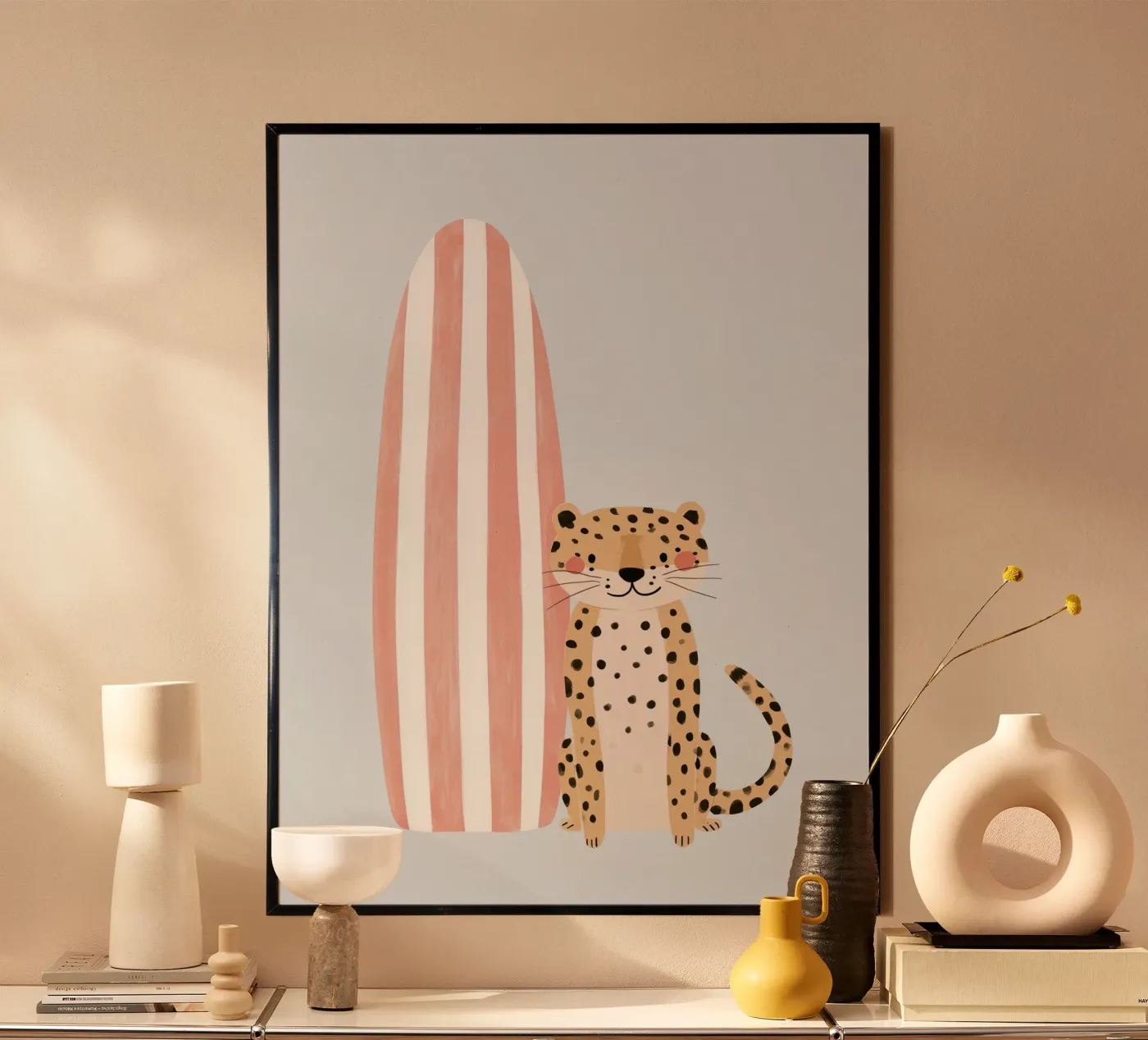 Surf Leopard Poster von Alma Rowan