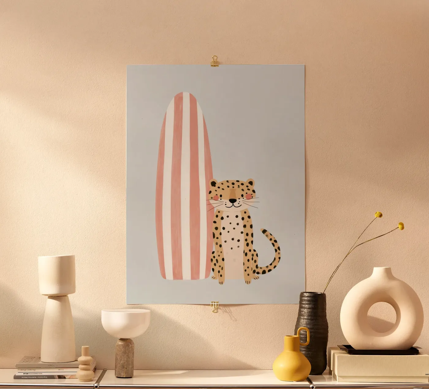 Surf Leopard Poster von Alma Rowan