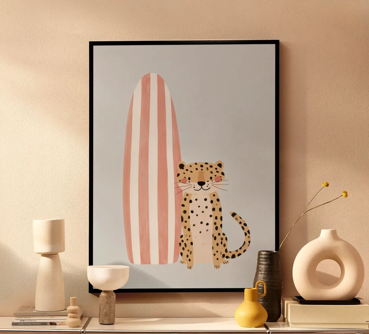 Surf Leopard Poster von Alma Rowan