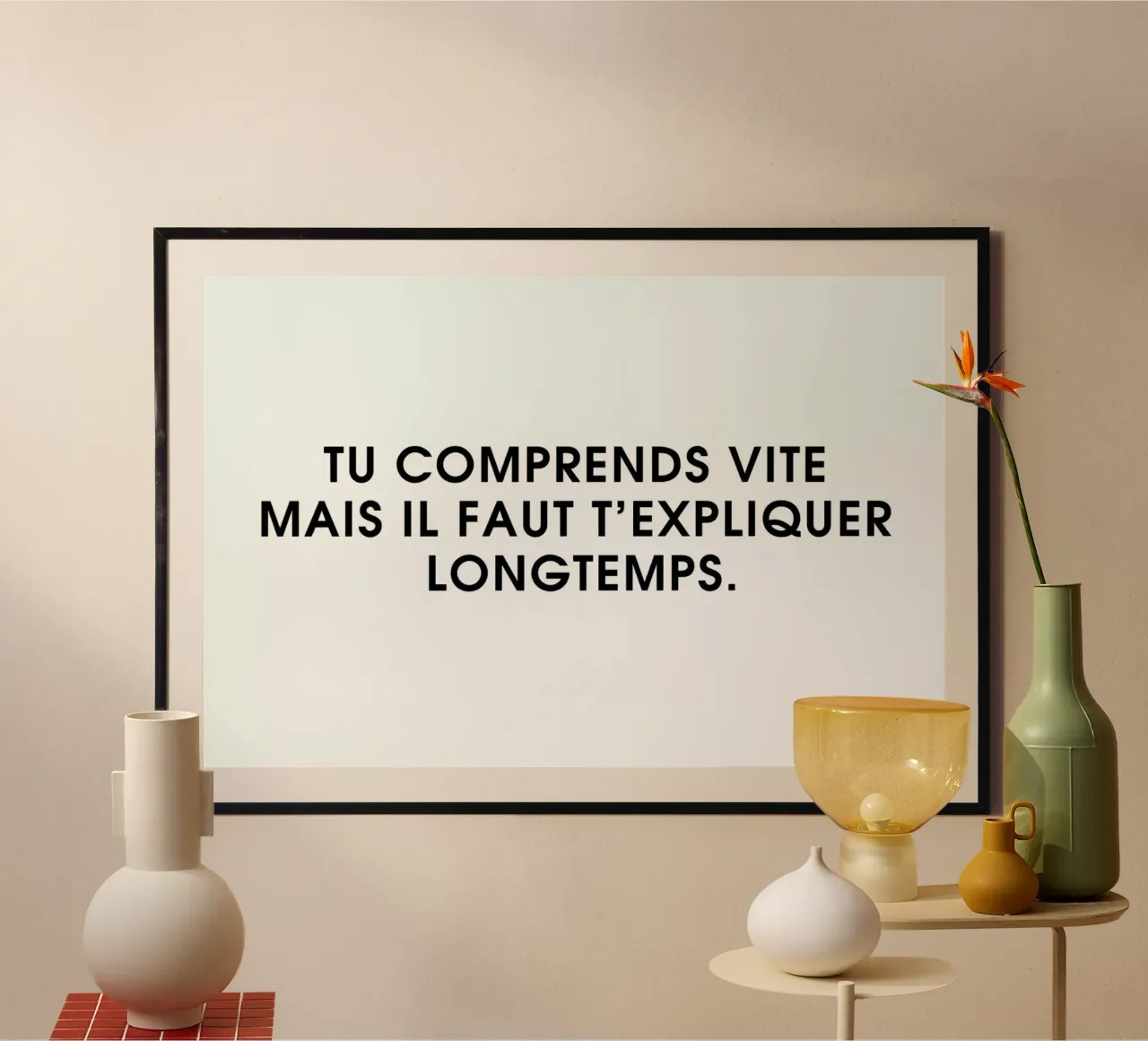 Tu comprends vite mais il faut t'expliquer longtemps - White hahnemühle by Intertitres