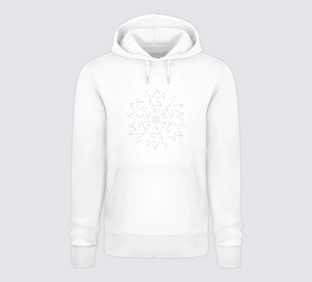 Cielo nordico d'inverno - Crema su blu navy felpa con cappuccio da sabidussi
