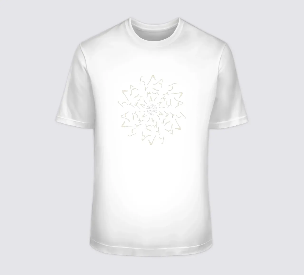 Cielo nordico d'inverno - Crema su blu navy t-shirt da sabidussi