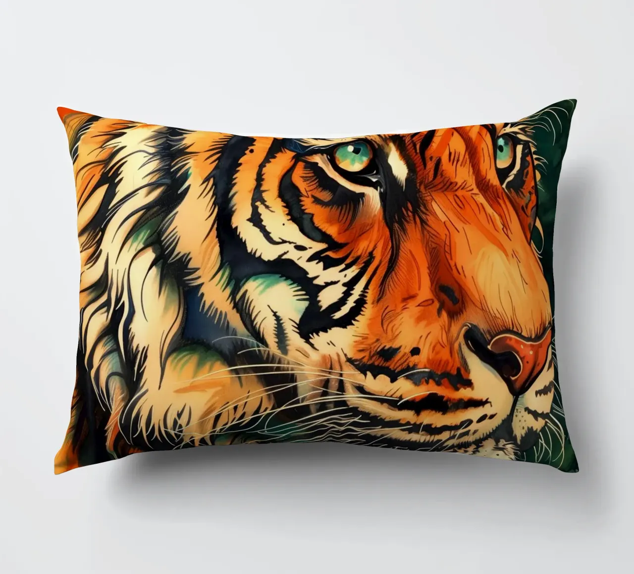 Arte animale della tigre cuscino da Justyna Jaszke JBJart