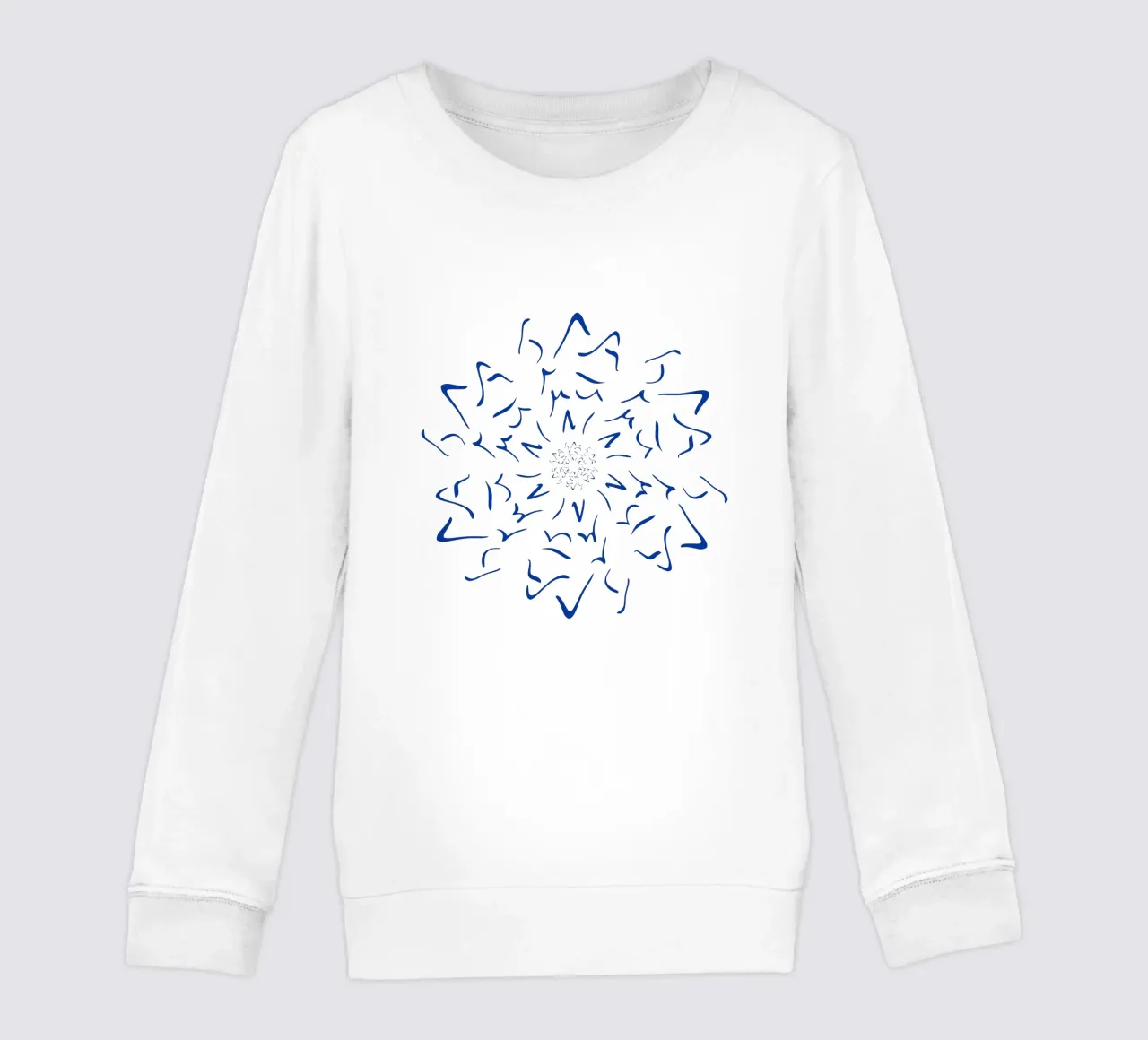 Nordic Winter Starburst | Blue on Neutral felpa bambino da sabidussi