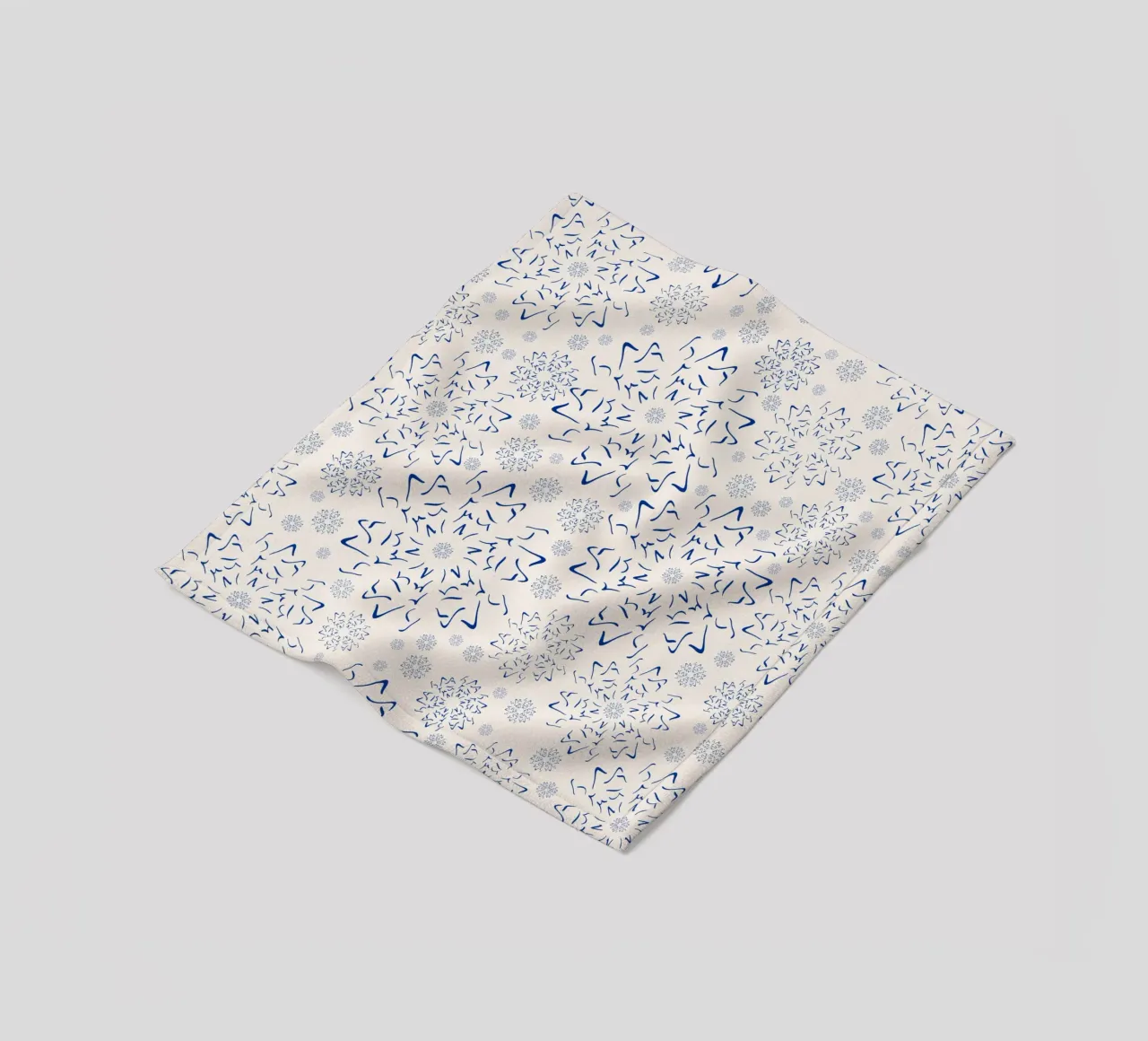 Nordic Winter Starburst | Blue on Neutral coperta in pile da sabidussi