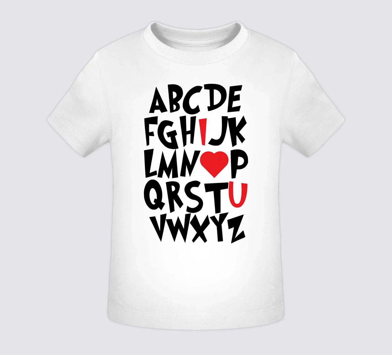 Ti amo ABCD maglietta neonato da ririedis