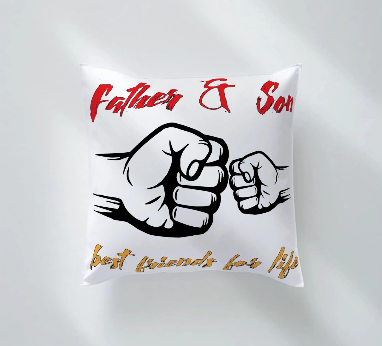 Père et fils, meilleurs amis pour la vie coussin de ririedis