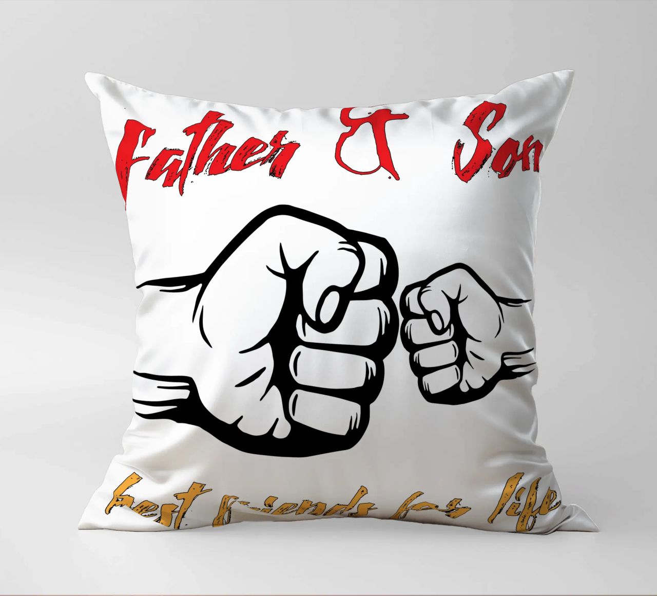 Père et fils, meilleurs amis pour la vie coussin de ririedis