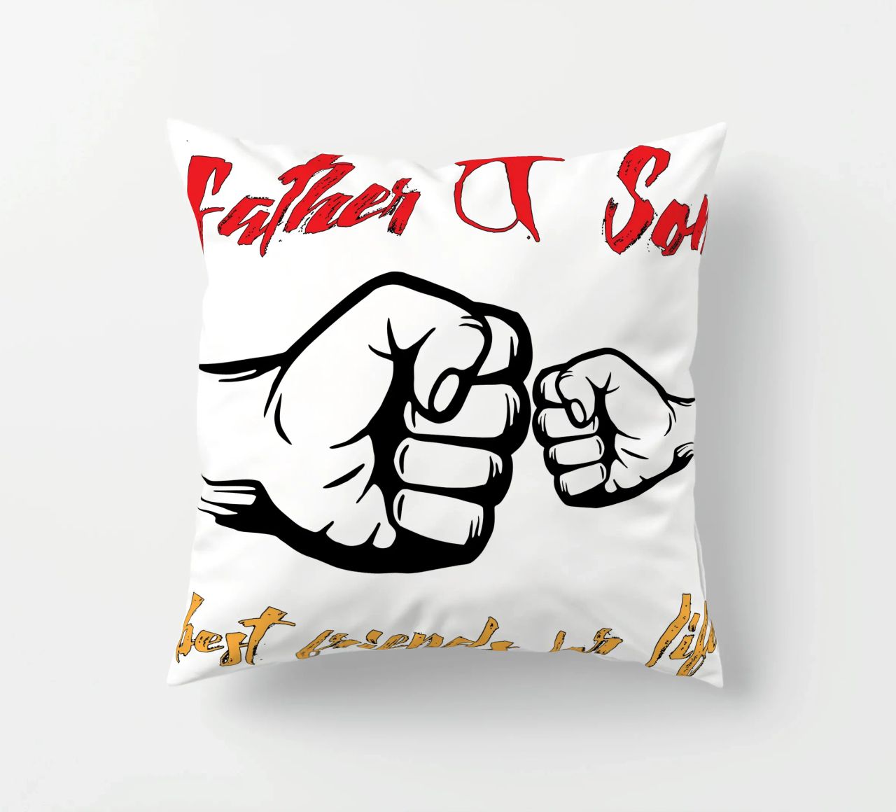 Père et fils, meilleurs amis pour la vie coussin de ririedis