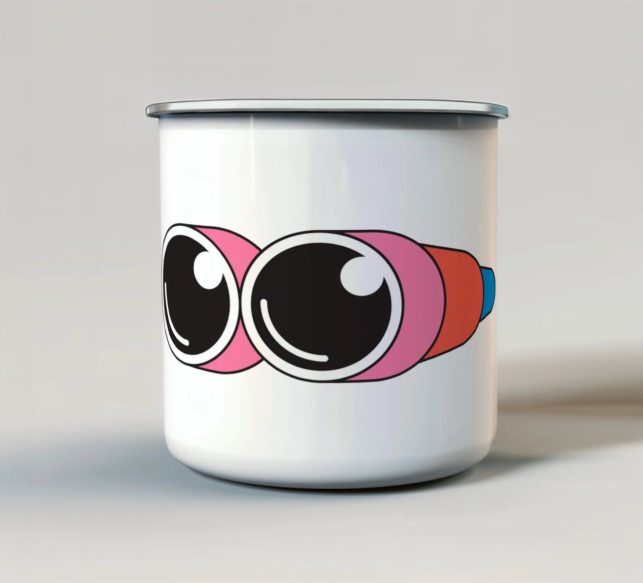 Binocolo retrò carino tazza in smalto da galihstudio