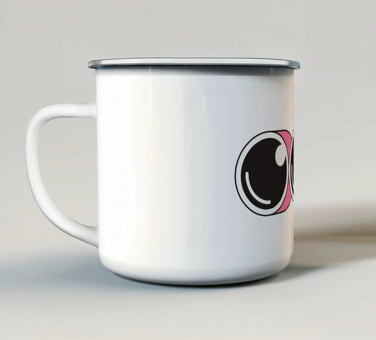 Binocolo retrò carino tazza in smalto da galihstudio