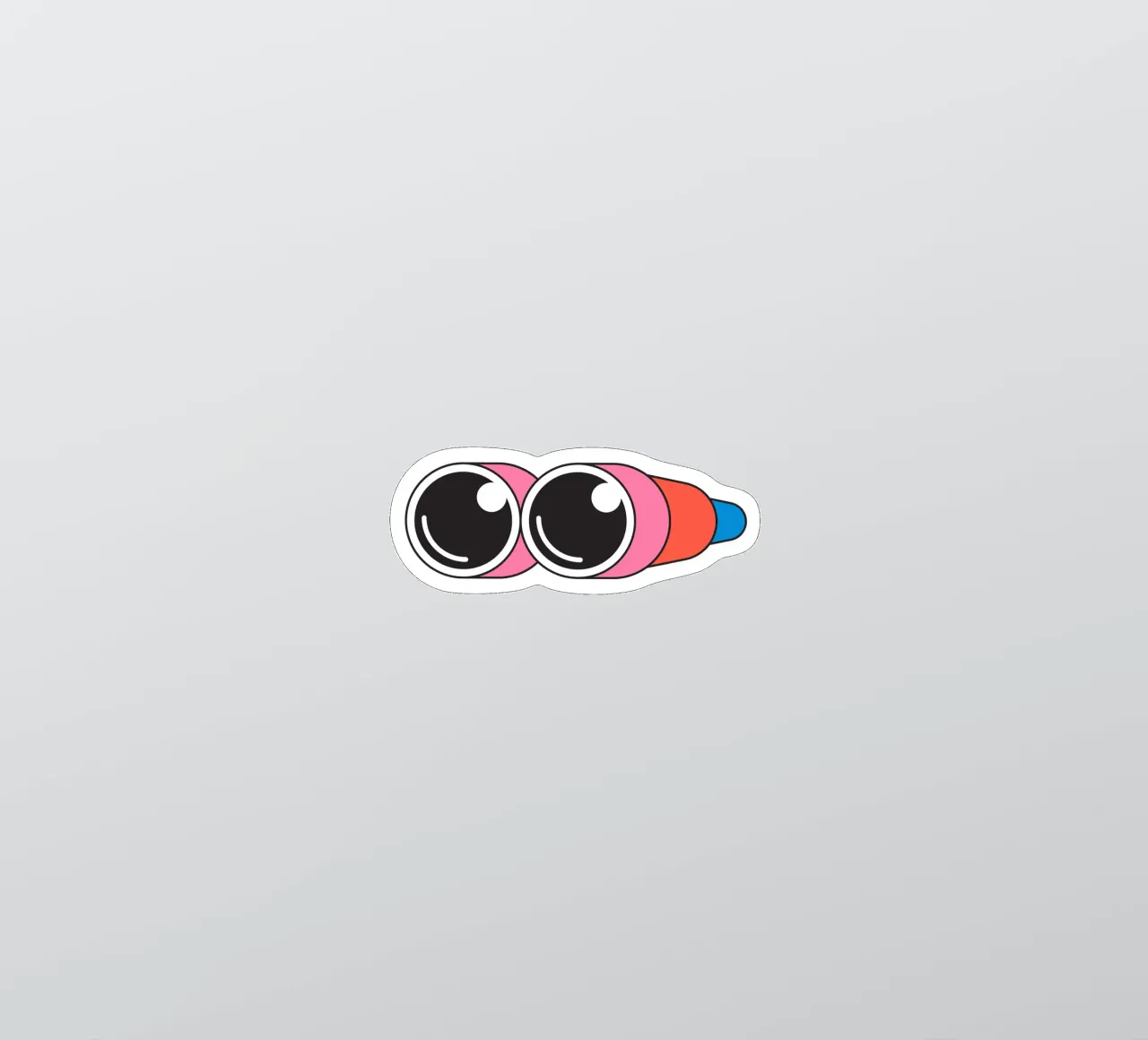 Niedliches Retro-Fernglas Sticker von galihstudio