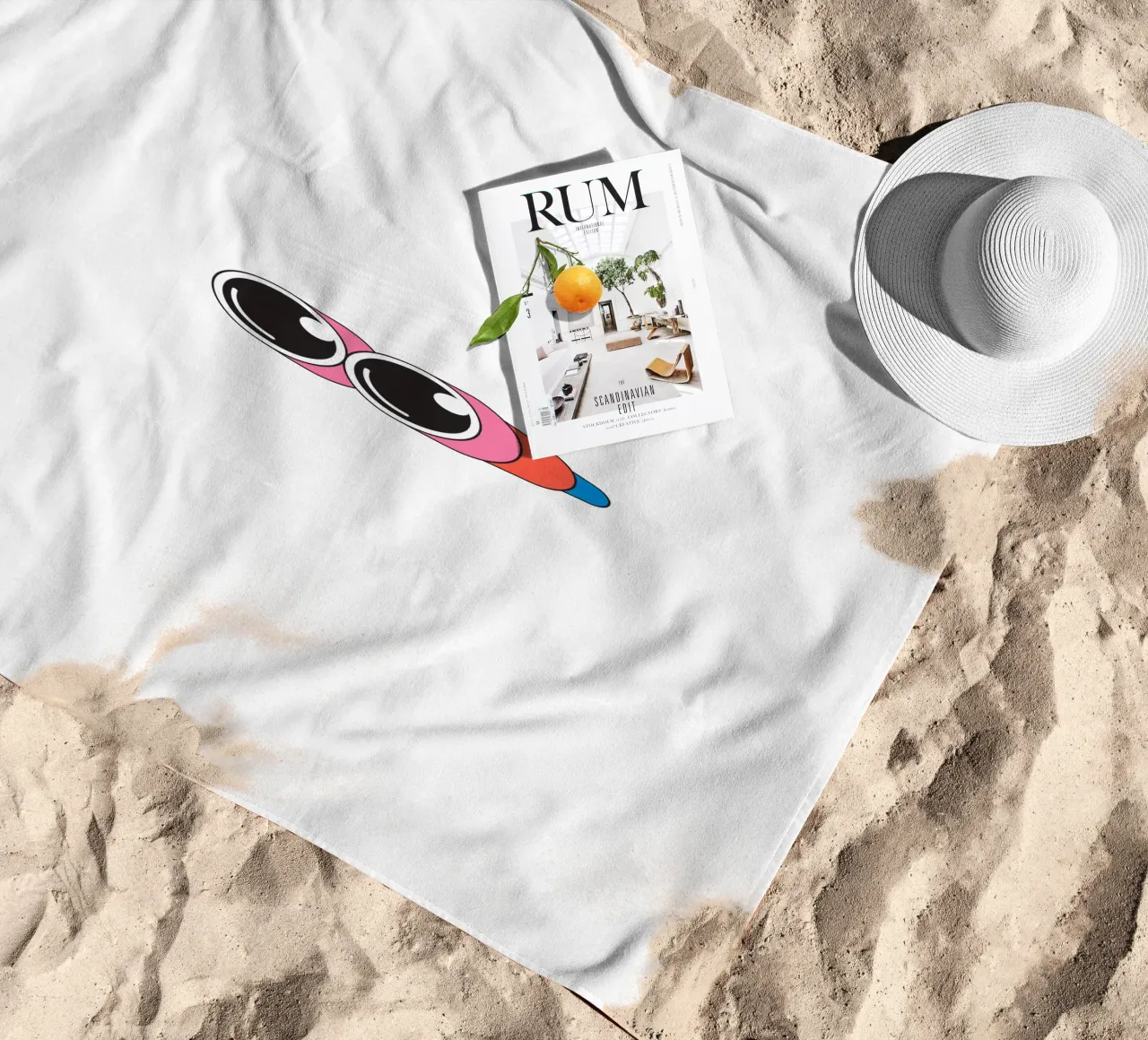 Jumelles rétro mignonnes serviette de plage de galihstudio