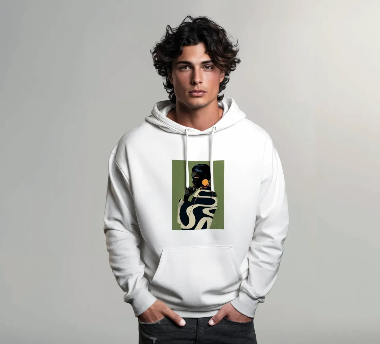 Ritratto di ragazza 8 felpa con cappuccio da ThingDesign