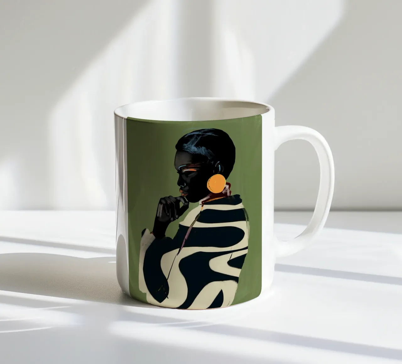 Ritratto di ragazza 8 tazza in ceramica da ThingDesign