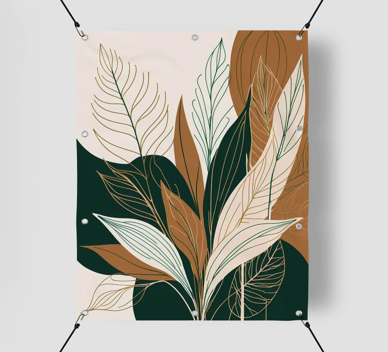 Bellezza botanica astratta telo in pvc da Artistic-shop
