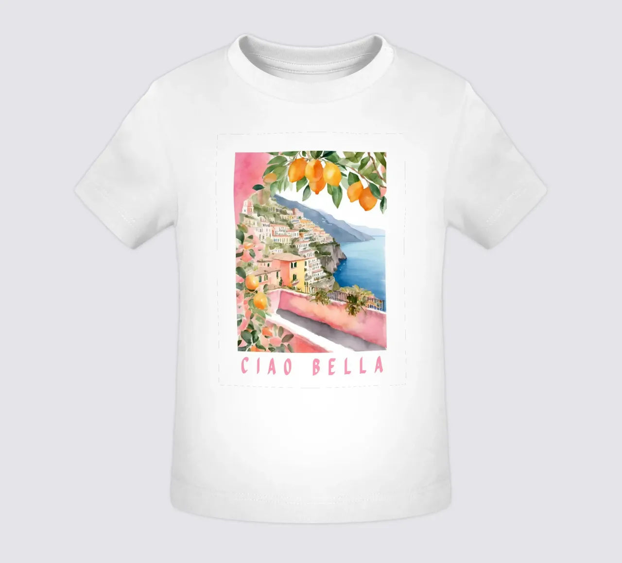 Ciao Bella Italy Print maglietta neonato da Bella Studio