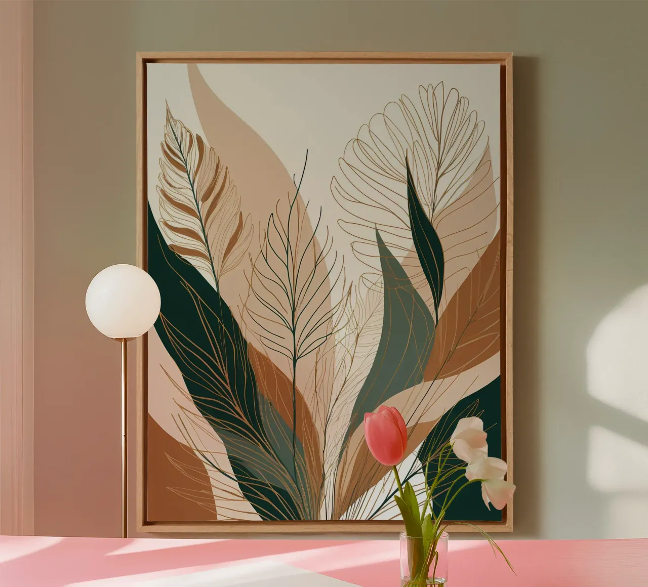 Boho Botanisch Geluk canvas van Artistic-shop